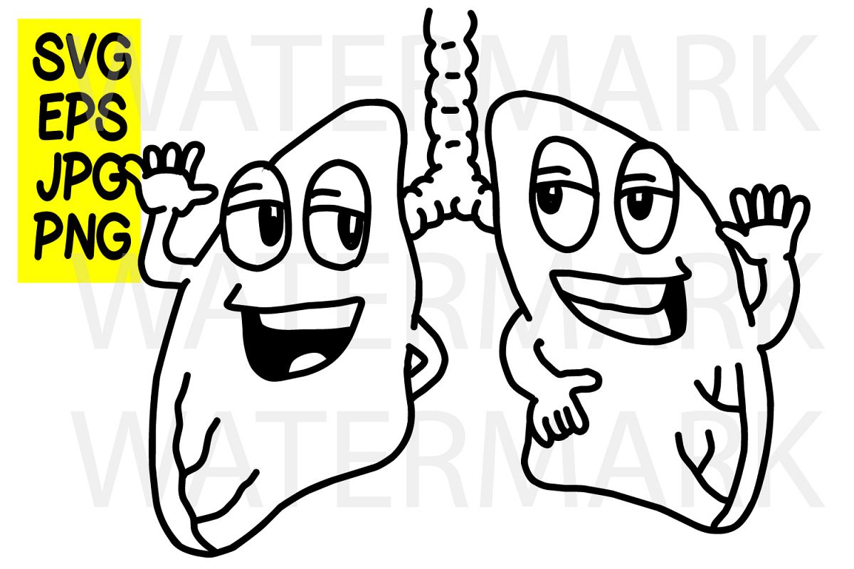 Smiling Lungs - SVG-EPS-JPG example image 1