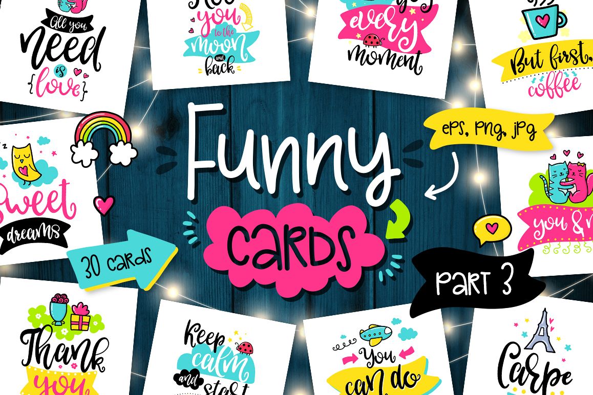 30 Funny Cards - Poster Collection! example image 1