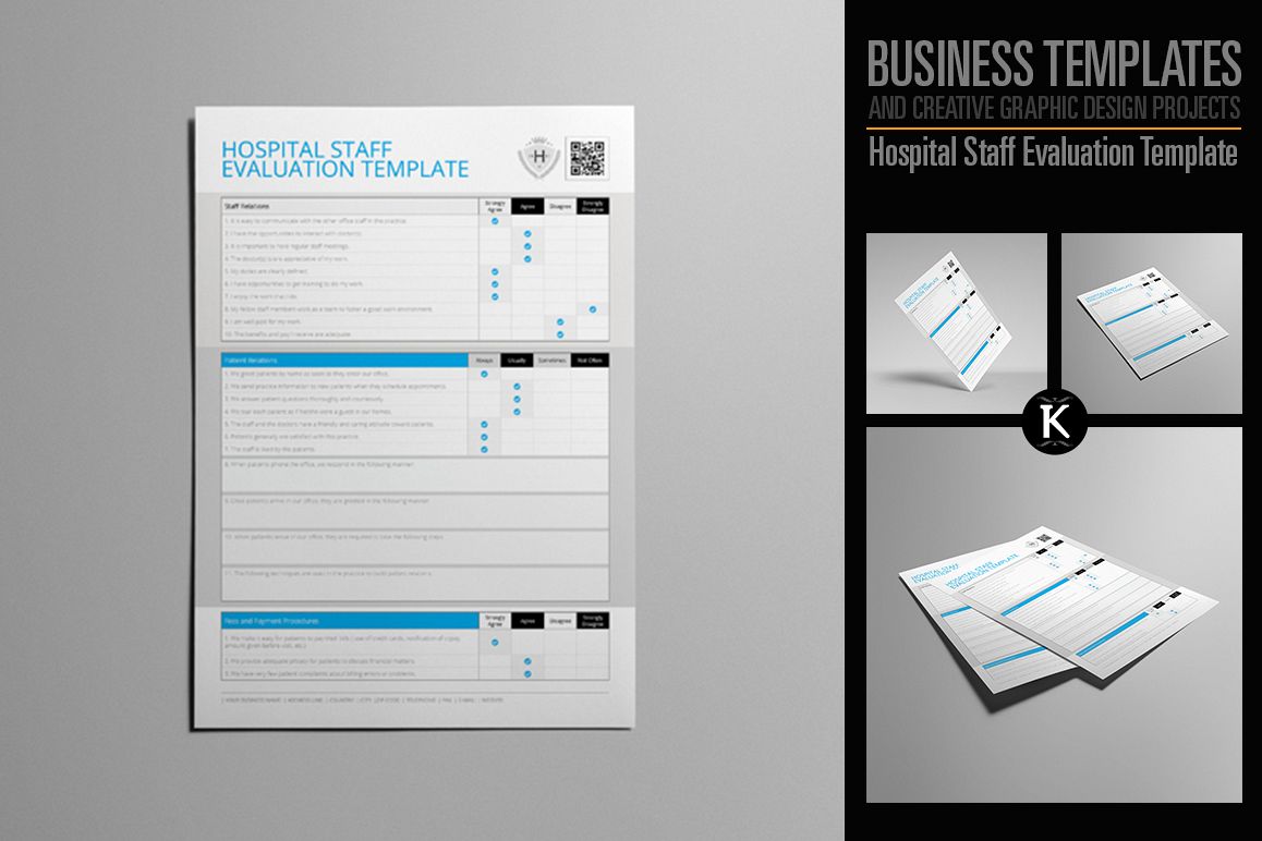 Hospital Staff Evaluation Template example image 1