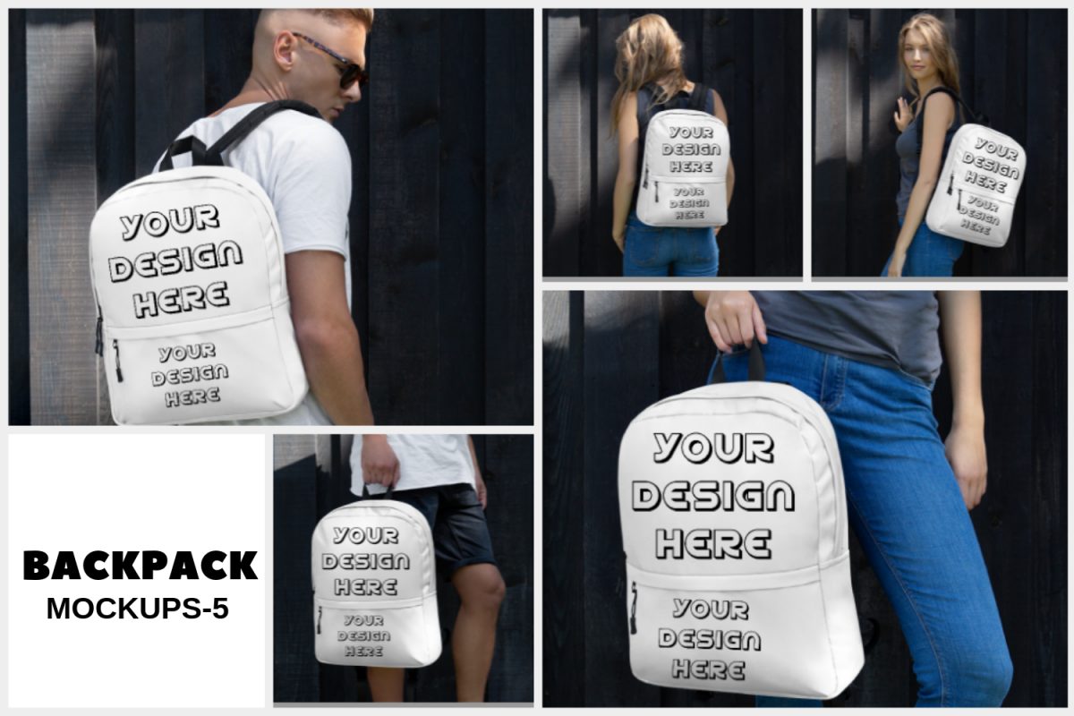 Backpack Mock ups - 5 example image 1