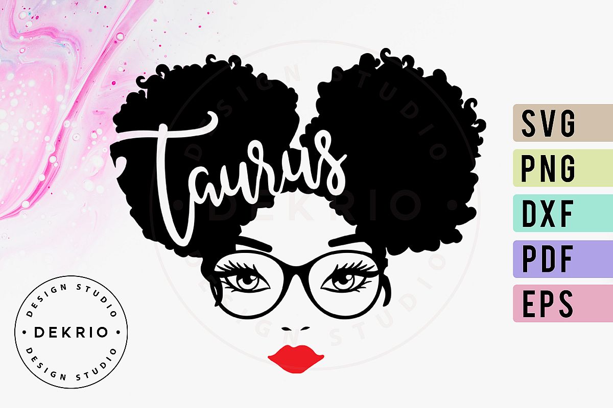 Download Taurus Afro Woman SVG PNG DXF EPS PDF Files