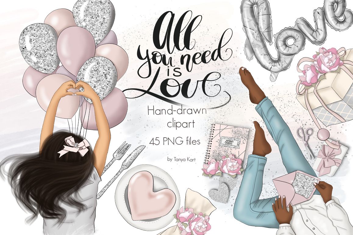 All You Need Is Love Graphic Design KIt example image 1