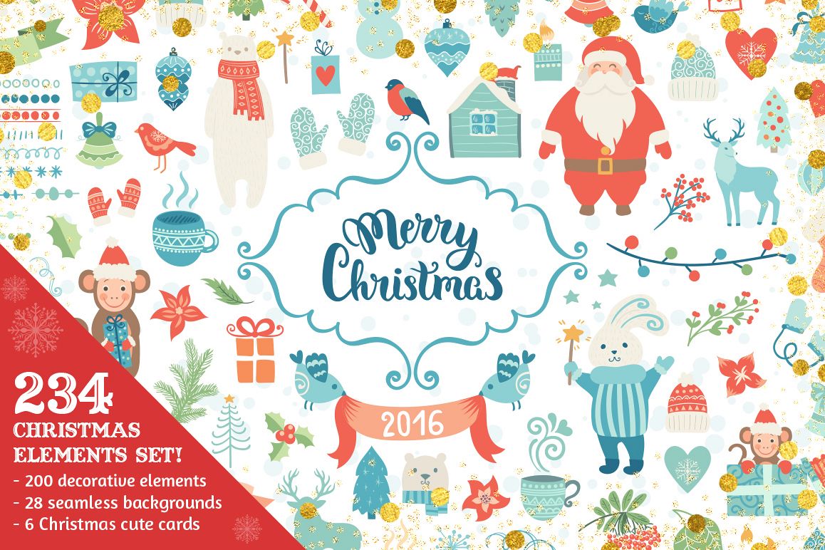 Big Christmas elements collection example image 1