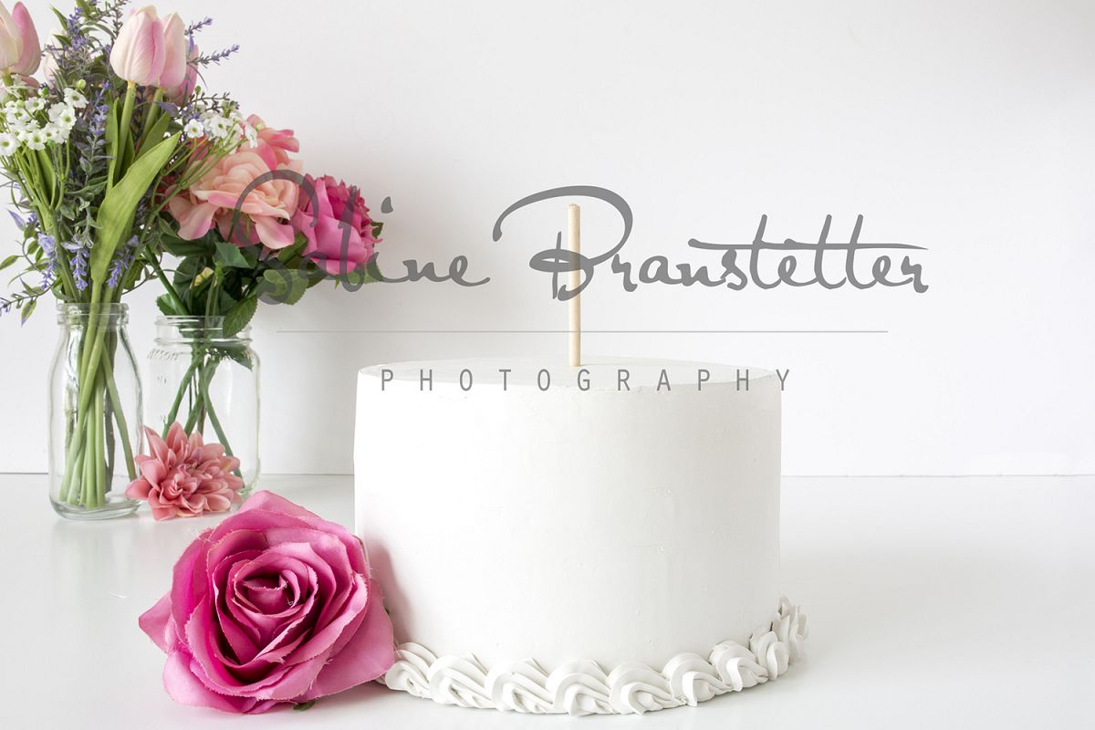 Styled Stock Photography White Cake Mockup example image 1