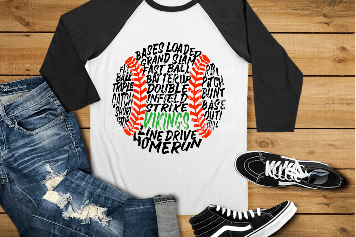Messy Baseball Vikings example image 1