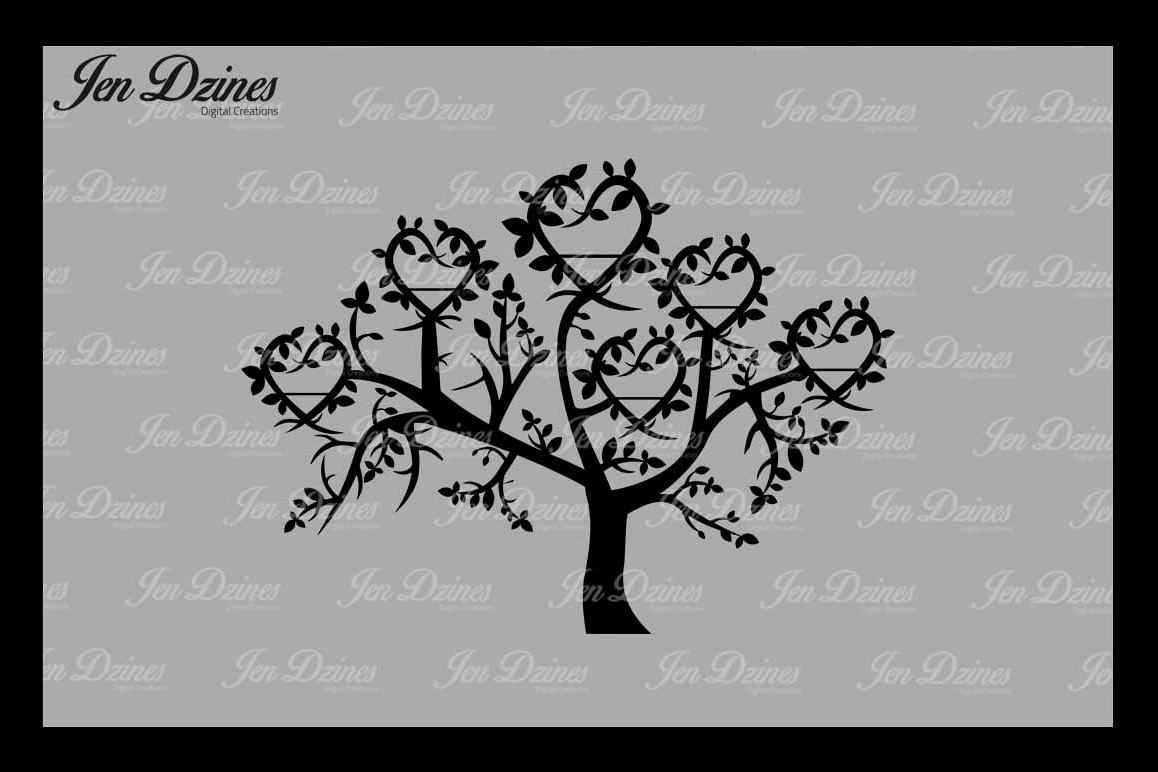 Download Family Tree 6 Names SVG DXF EPS PNG (3110) | SVGs | Design ...