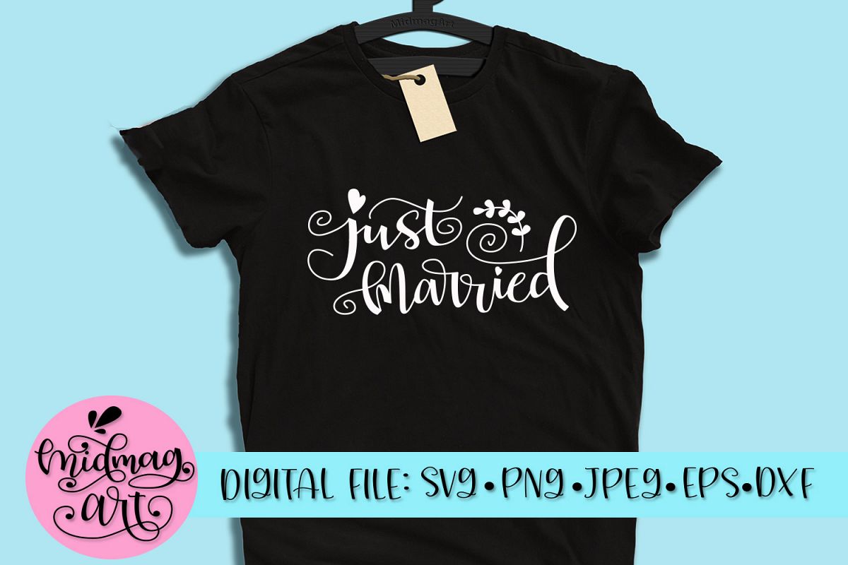 Just married svg, png, jpeg, eps and dxf example image 1