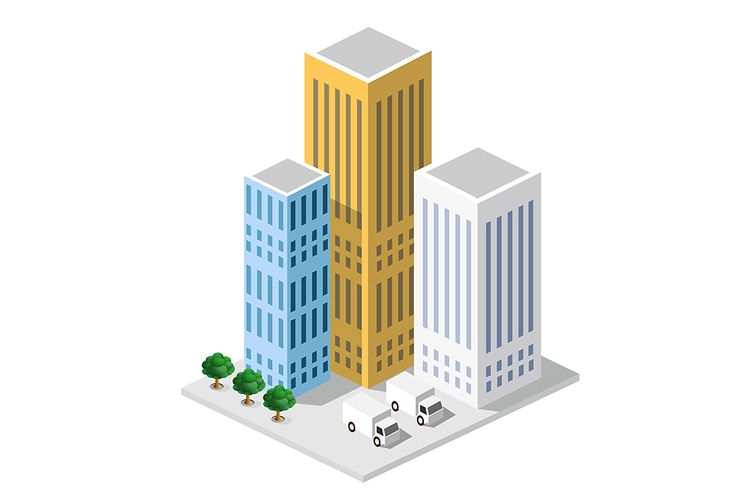 Isometric in a big city example image 1