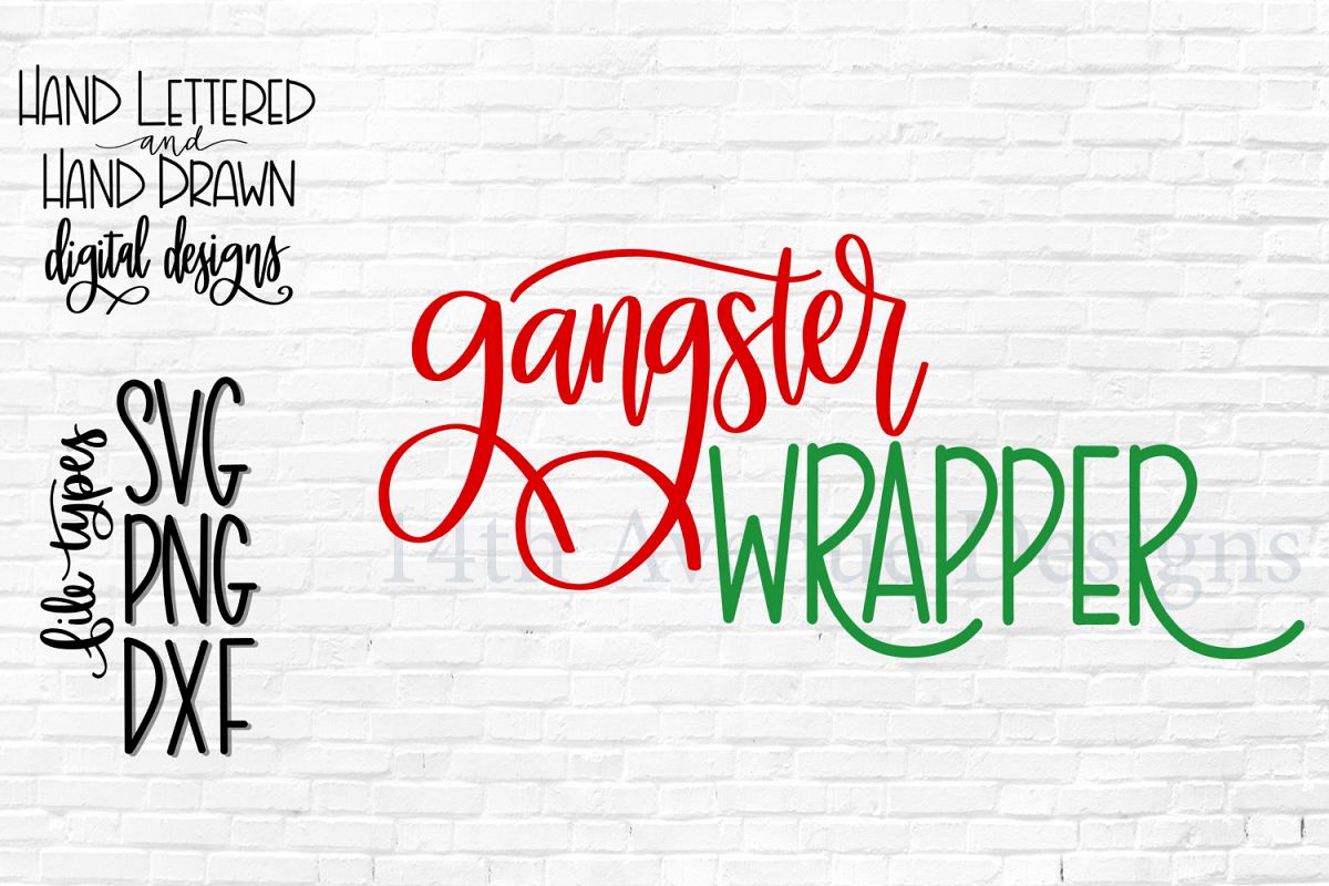 Christmas Wrapper SVG, Christmas SVG, Hand Lettered, Funny example image 1