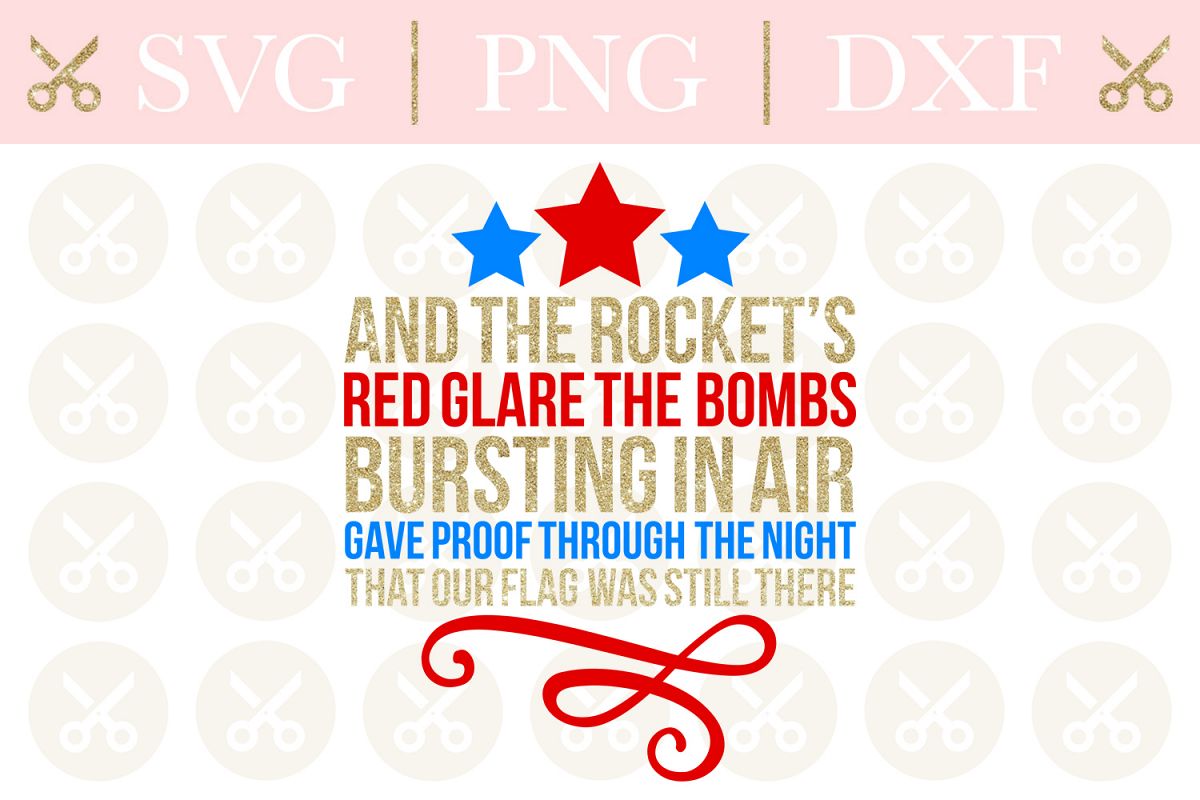 4th Of July Svg Star Spangled Banner Svg Patriotic Svg example image 1