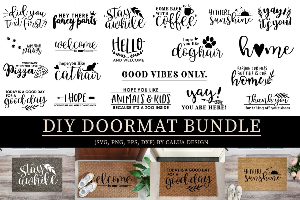Download DIY Doormat SVG Cut File Bundle (251866) | SVGs | Design Bundles