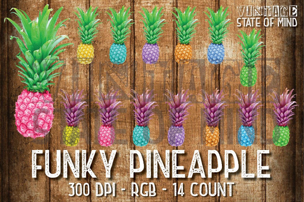 Funky Pineapple Sublimation Graphics example image 1