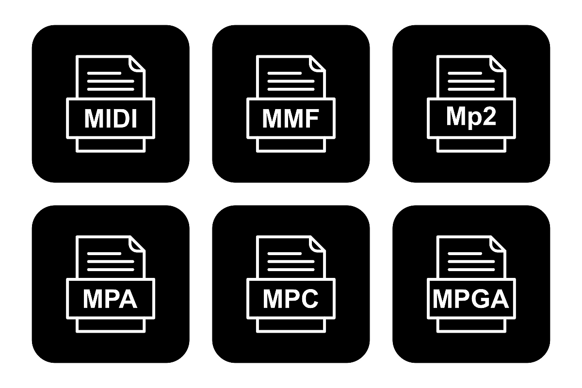 Set Of File Formats Icons example image 1