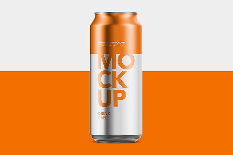 Aluminium Can Metallic Finish 500ml example image 1
