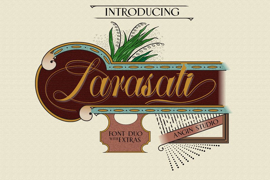 Larasati font duo with extras example image 1