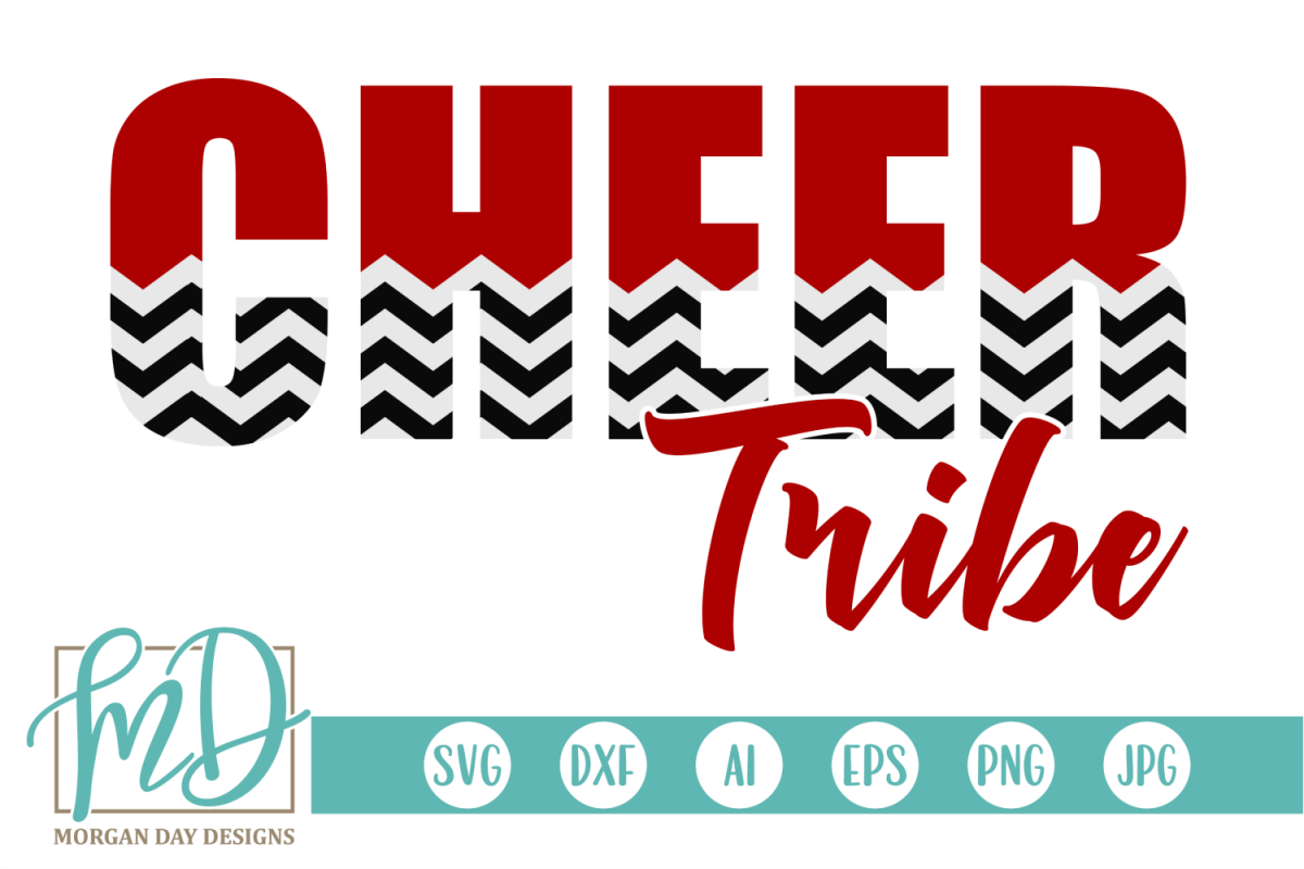 Cheer Tribe - Cheerleader SVG, DXF, AI, EPS, PNG, JPEG example image 1