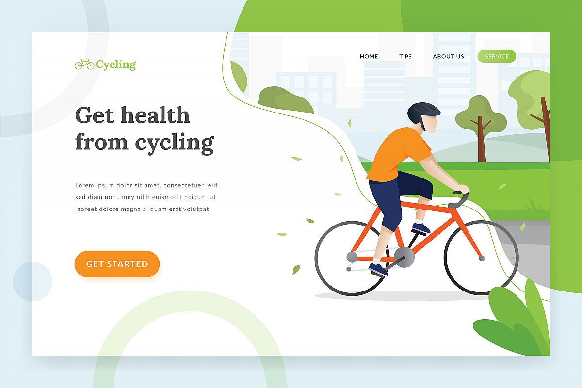 Cycling landing page example image 1