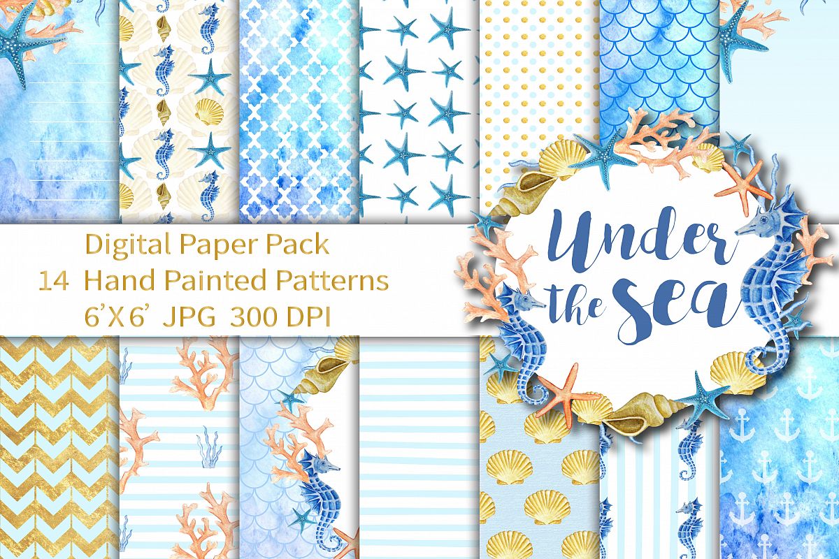 Sea Digital Paper example image 1