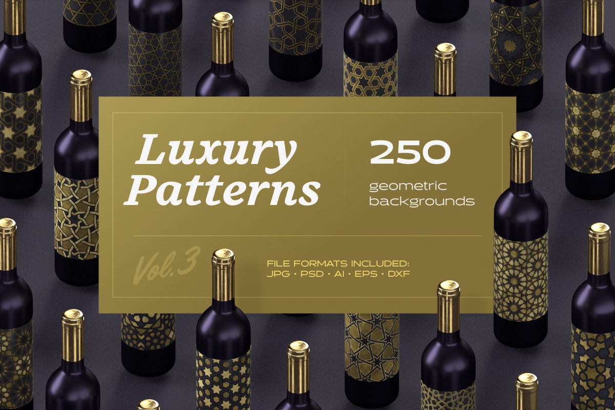 Luxury Patterns - 250 geometric backgrounds example image 1