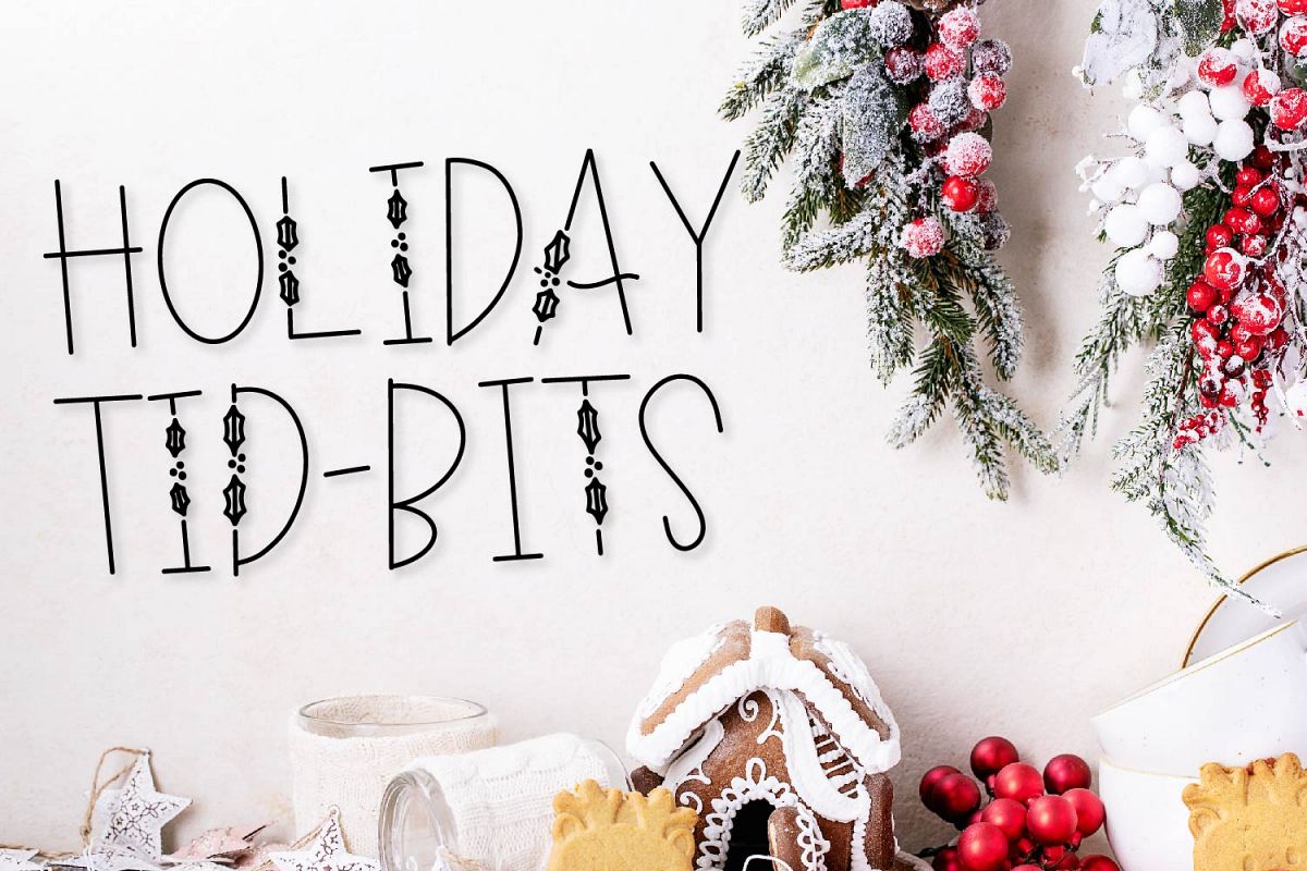 Holiday Tid-Bits - A Christmas Font with Berry Accents! example image 1