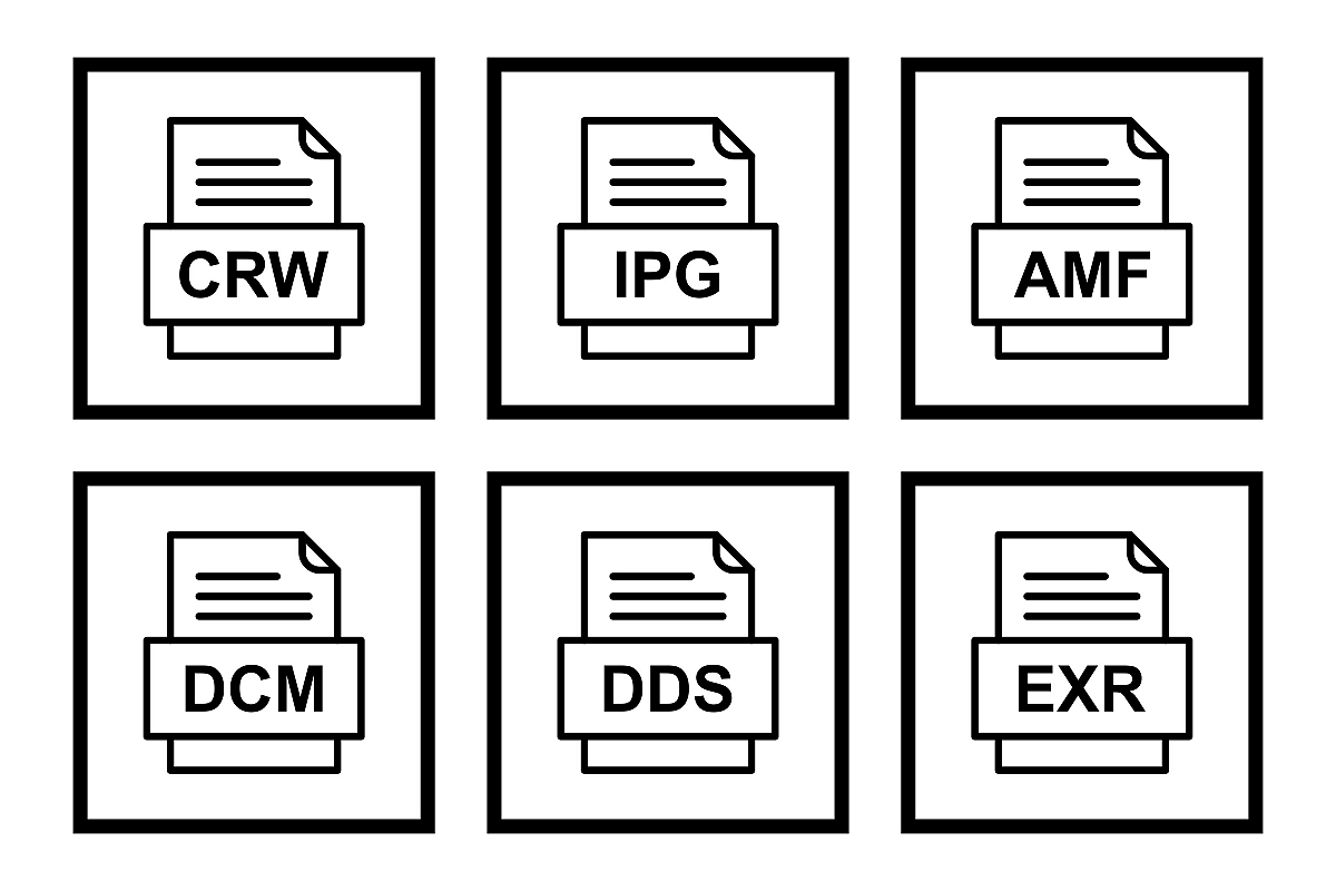 Set Of File Formats Icons example image 1