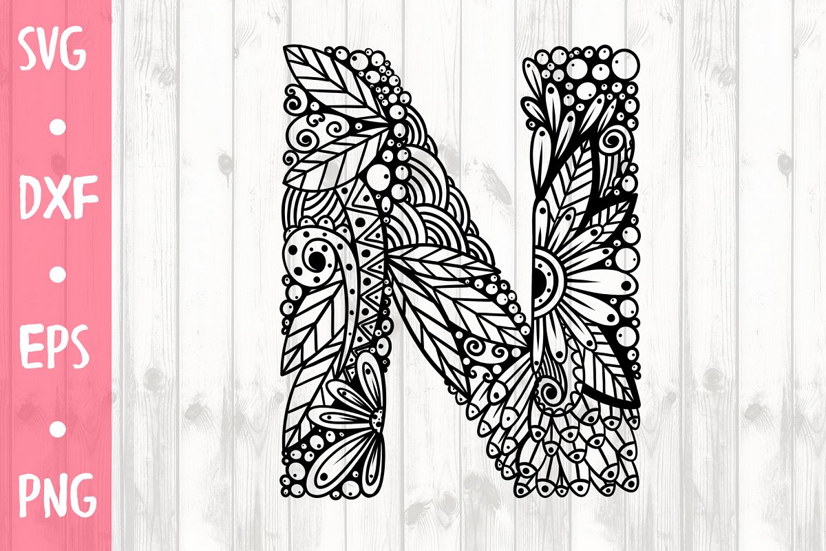 LETTER N SVG CUT FILE example image 1