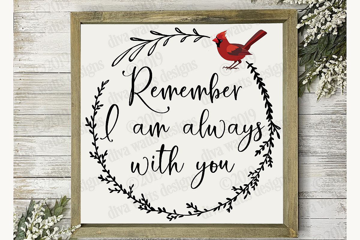 Remember I Am Always With You Red Cardinal Cutting File