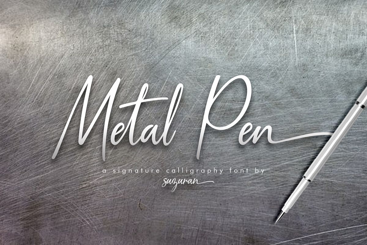 Metal Pen Script 3 Fonts example image 1