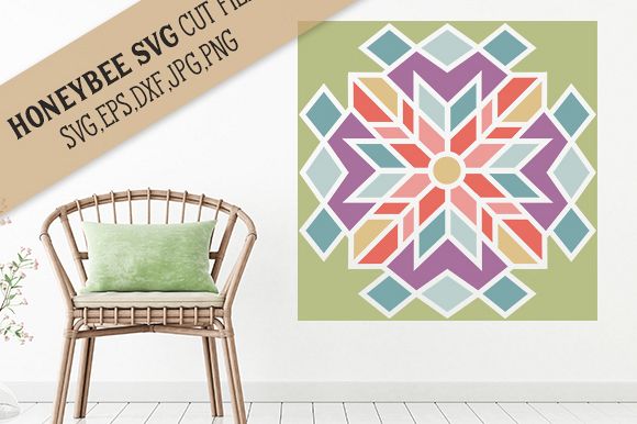Alice Star Barn Quilt cut file example image 1