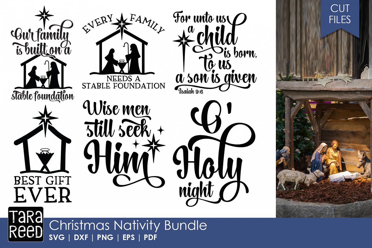 Download Christmas Nativity - Christmas SVG files for Crafters (118704) | Cut Files | Design Bundles