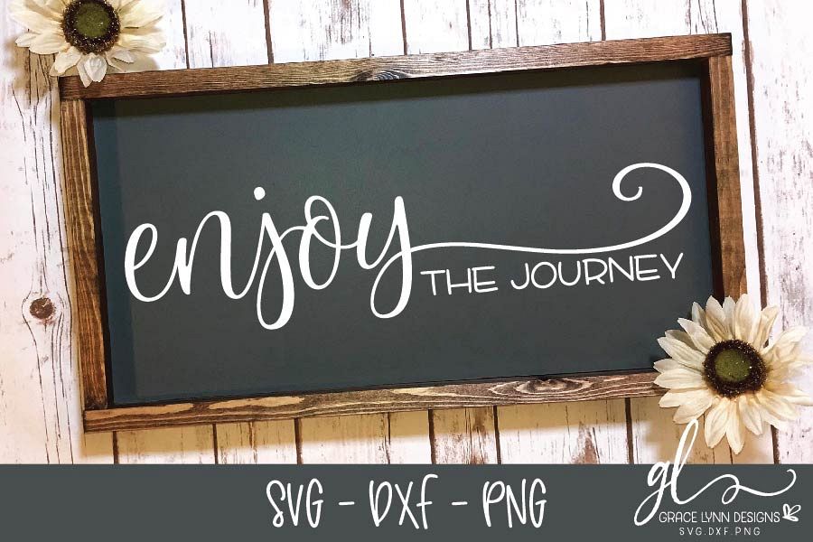 Enjoy The Journey - SVG Cut File - SVG, DXF & PNG example image 1