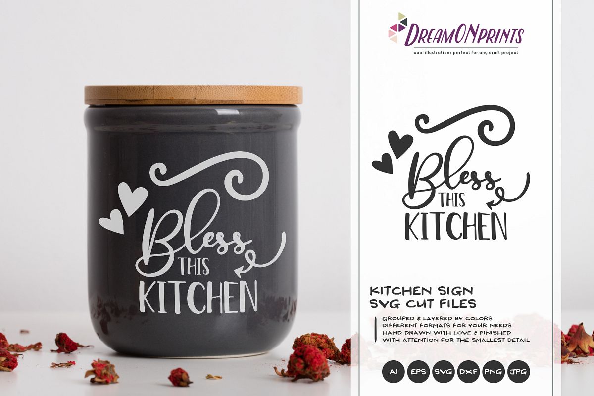 Bless this Kitchen SVG | Kitchen SVG Sign Making example image 1