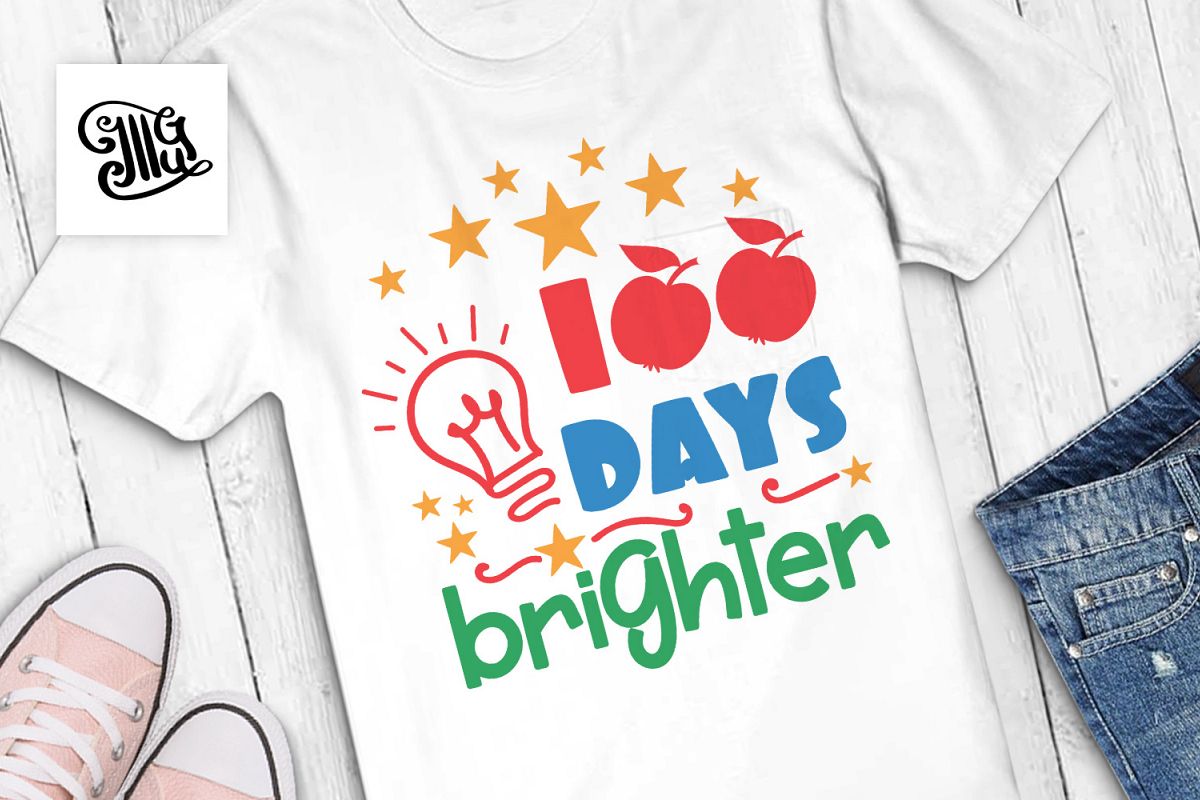 100 days brighter svg example image 1