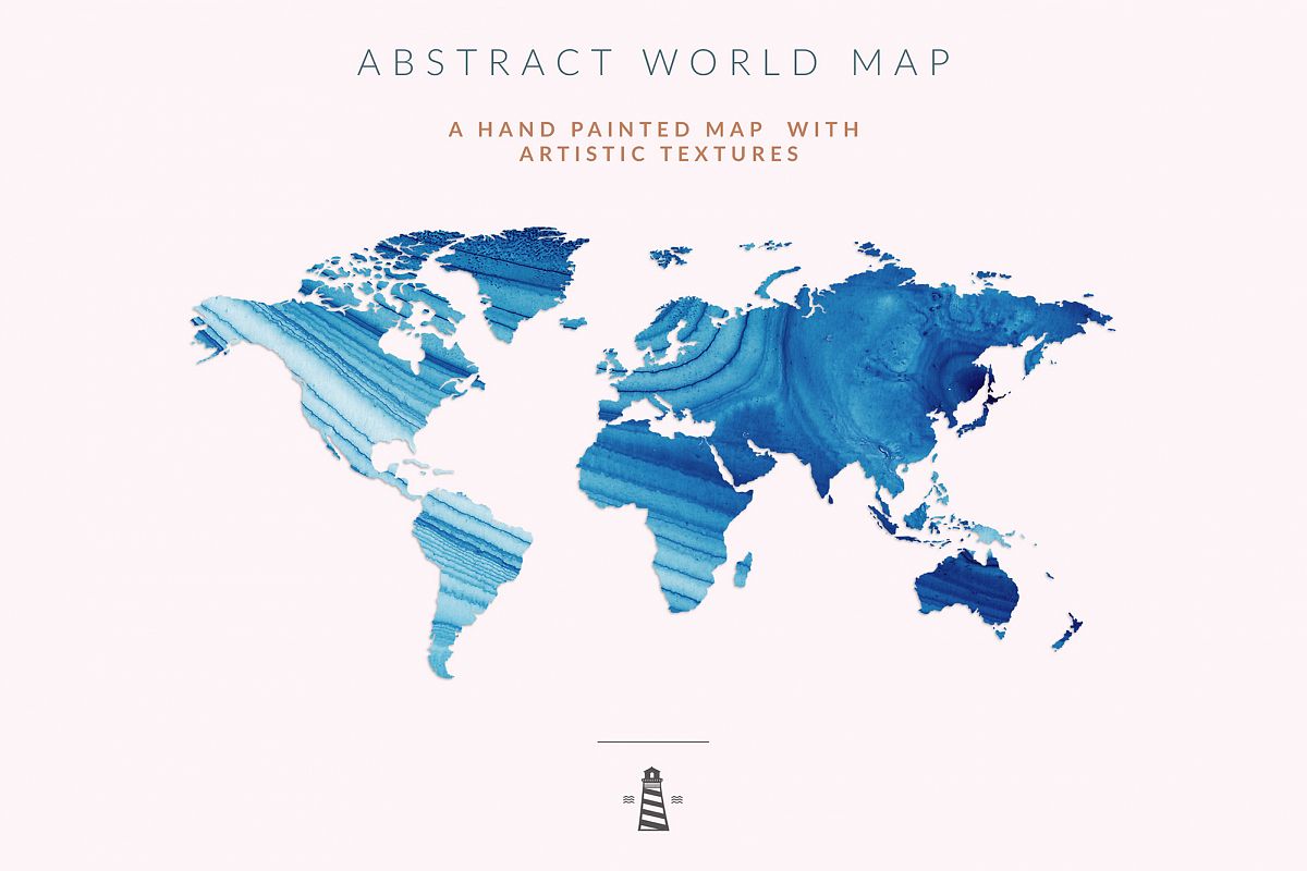 Hand Painted Watercolor Maps example image 1