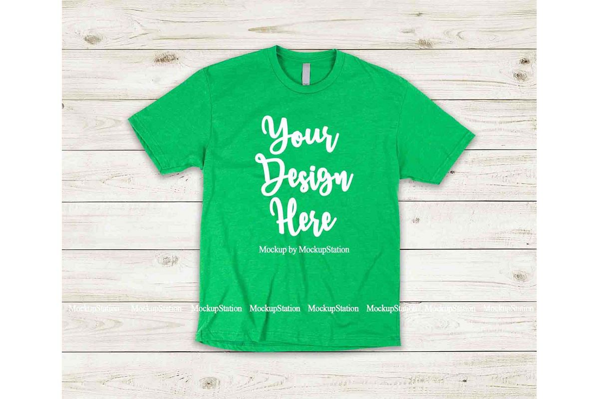 Download Green Shirt Mock Up, Next Level 6210 Tshirt Mockup Display ...