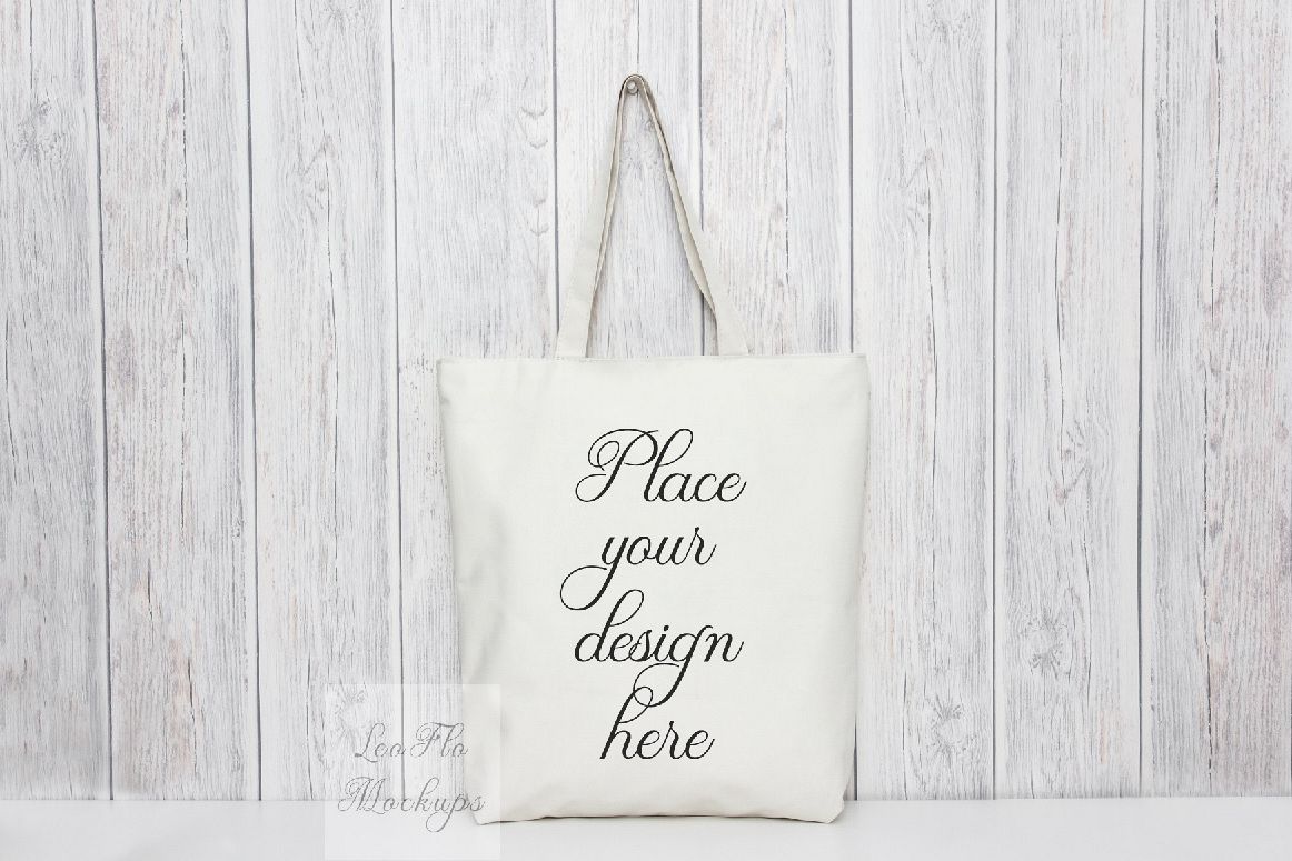 Download Tote bag mockup, black white and color strap handle tote mock up rustic psd smart stock photo ...