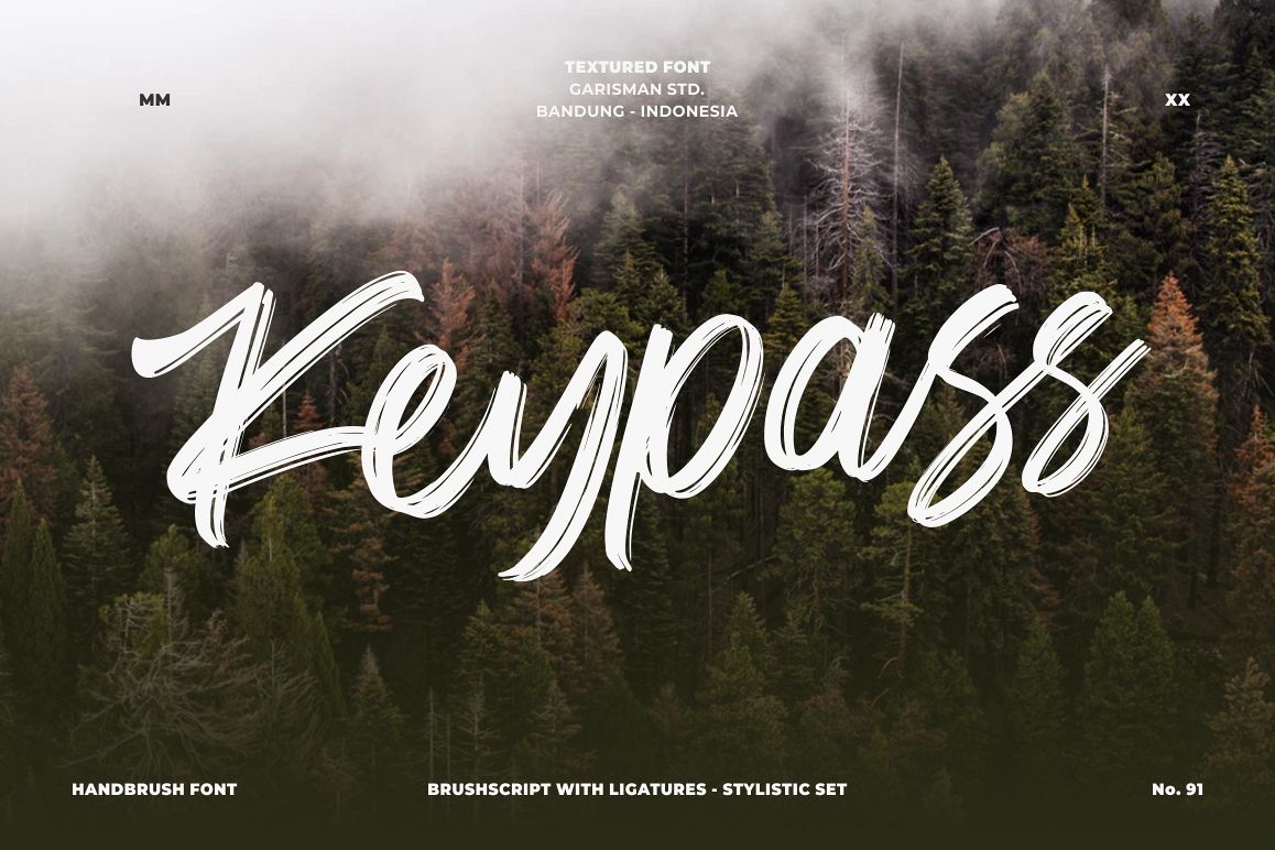 Keypass - Handbrush Font example image 1