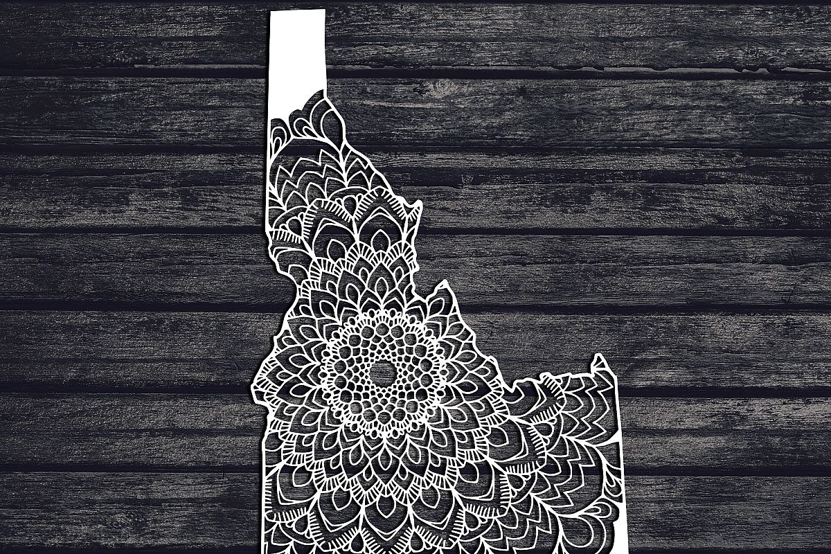 Idaho Mandala Svg, Idaho Svg, ID Svg, State Svg, Mandala Svg example image 1