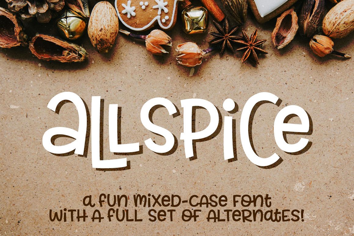 Allspice: a fun mixed-case font