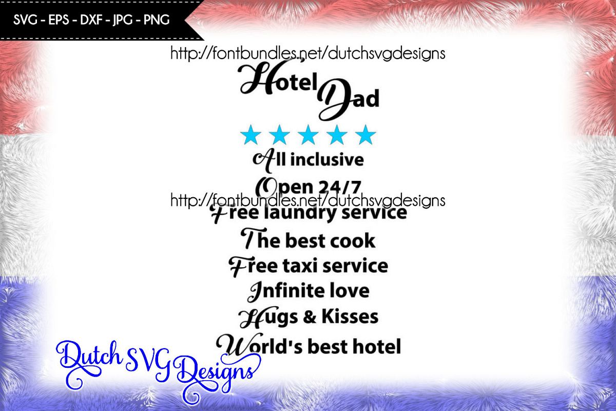 Cutting file Hotel Dad example image 1
