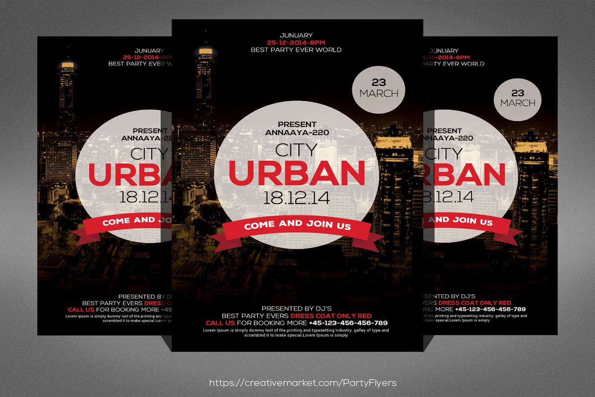 Urban City Party Flyer example image 1