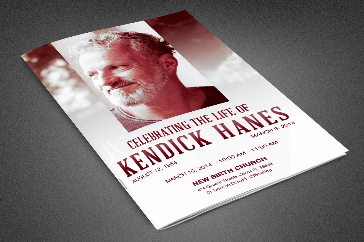 In Remembrance Funeral Program example image 1