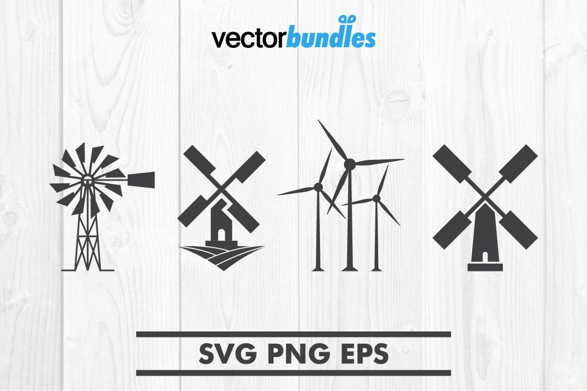 Windmill clip art svg example image 1