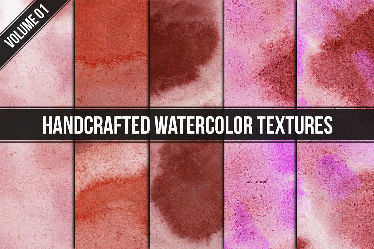 Handcrafted Watercolor Textures Vol. 01 example image 1
