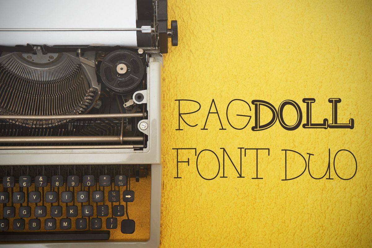 RAGDOLL Font Duo - Stamp Typewriter Font example image 1