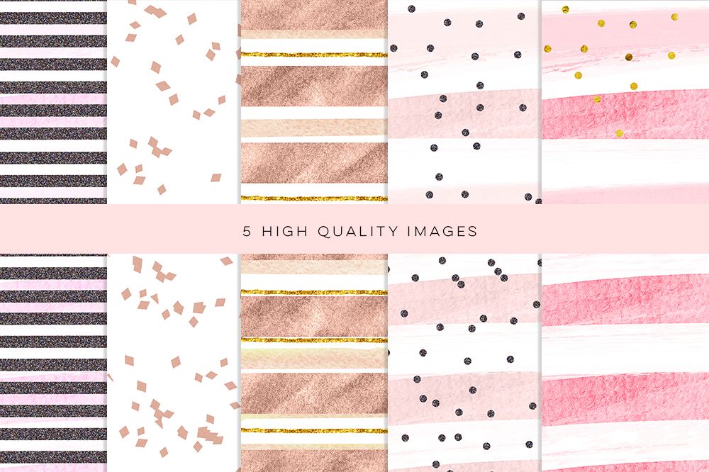 Rose Gold Backgrounds, Rose Gold Digital Paper, wedding card paper, Rose Gold Wedding, pink foil digital, metallic gold paper, patterns example image 1