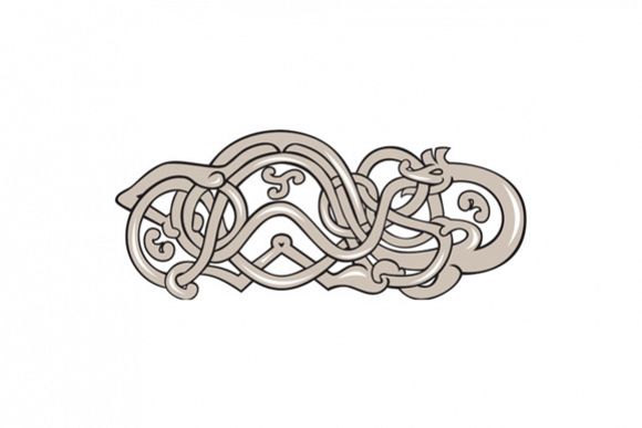Urnes Snake Extended Stomach Retro example image 1