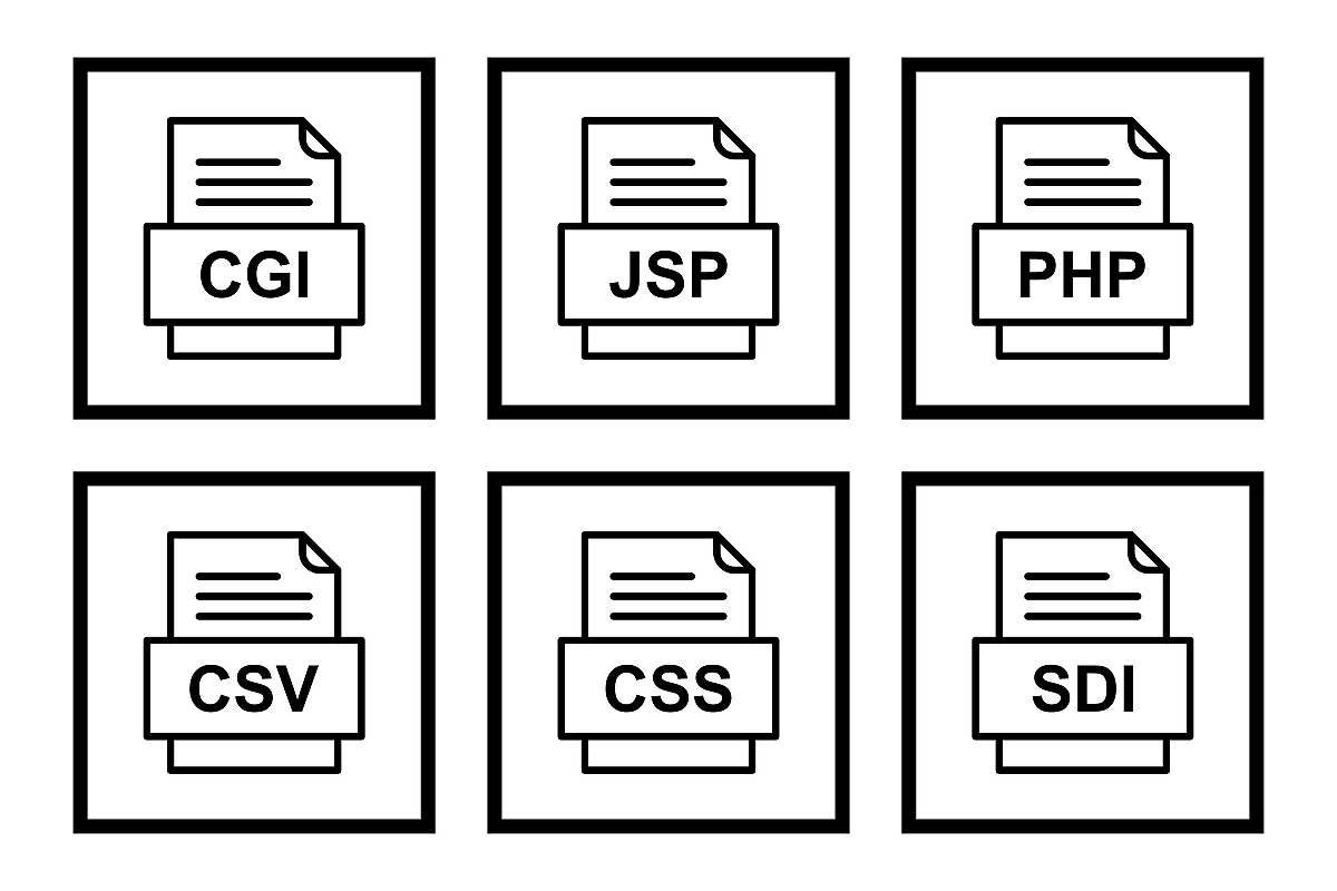 Set Of File Formats Icons example image 1
