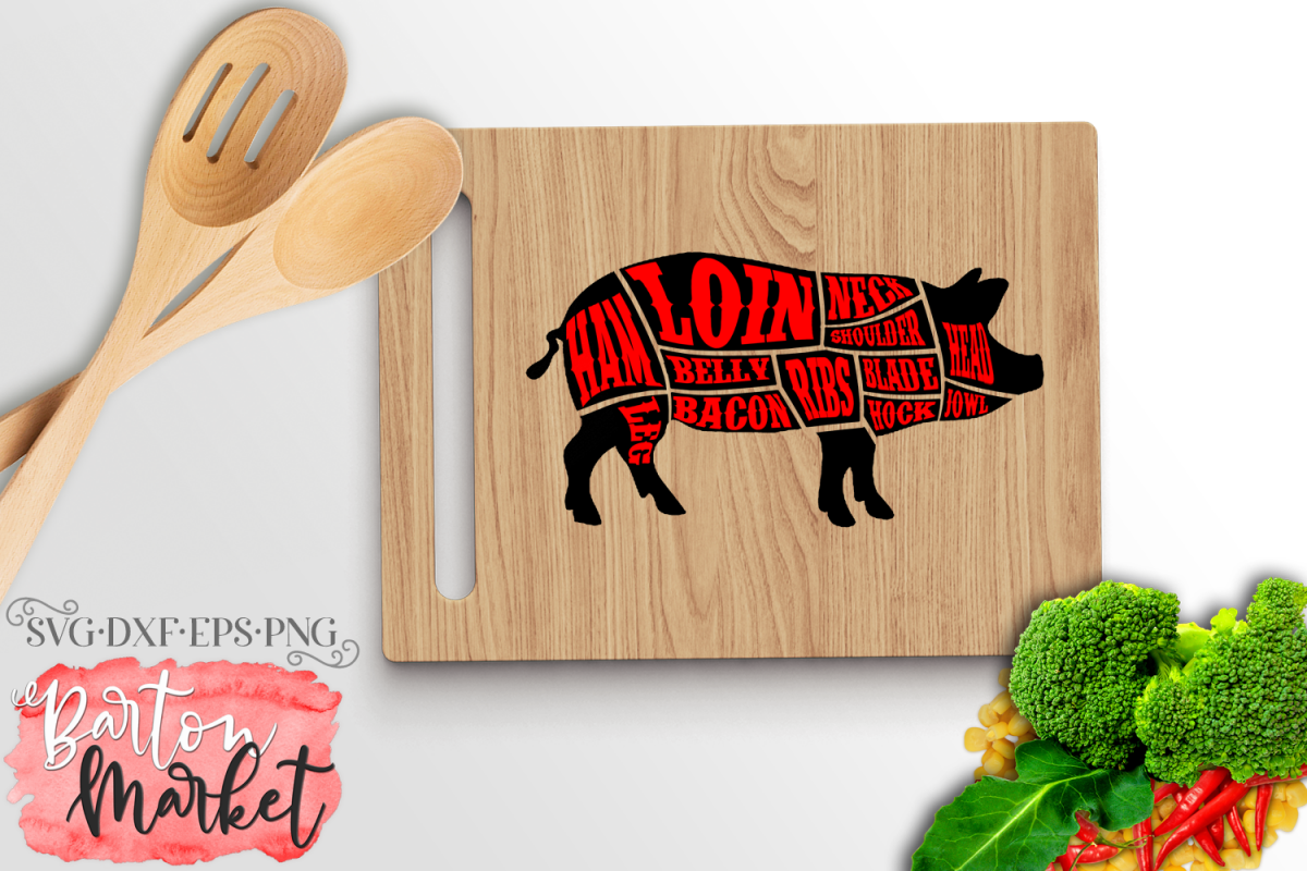 Pig Butcher SVG DXF EPS PNG example image 1