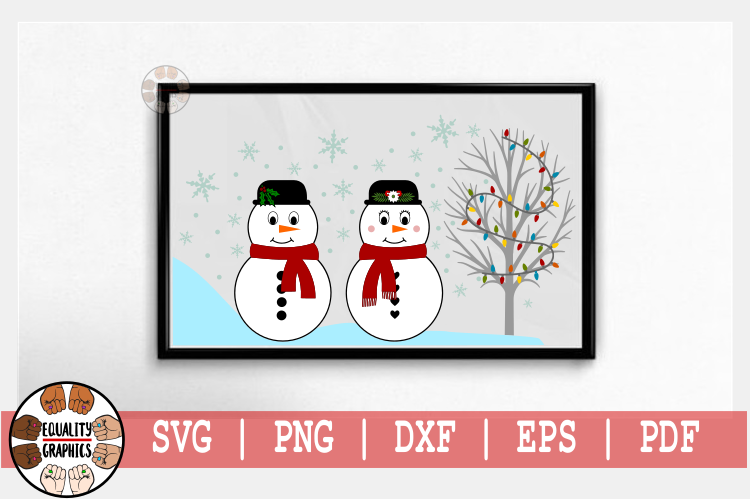 Winter Snowman Bundle SVG | DXF | EPS | PNG | PDF example image 1